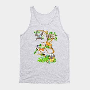 Monkeys on smartphones Tank Top